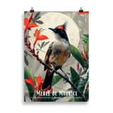 Tableau Merle maurice fleuri Merle maurice fleuri - 50 × 70 cm / Sans Cadre - UNIV'ÎLE