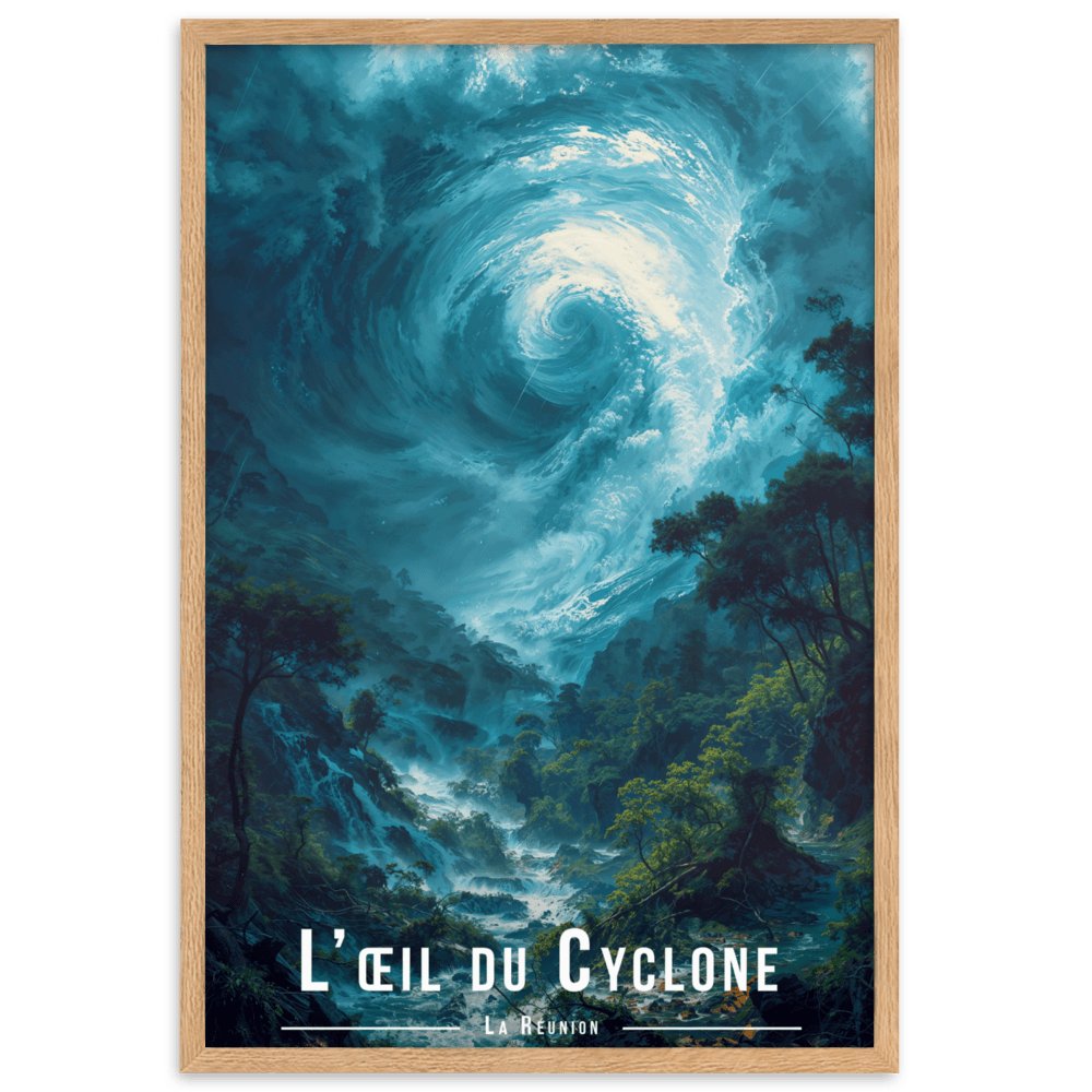 Tableau Oeil du Cyclone Oeil du Cyclone - 61 × 91 cm / Oak - UNIV'ÎLE
