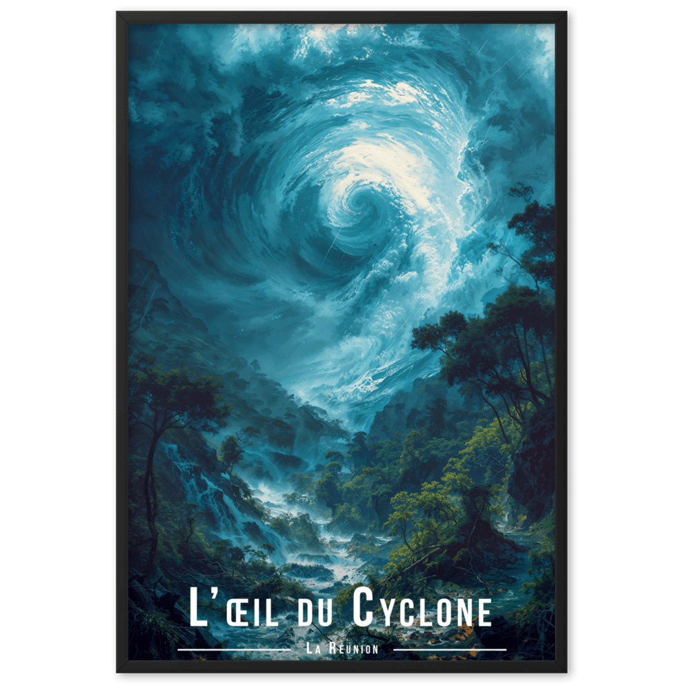 Tableau Oeil du Cyclone Oeil du Cyclone - 61 × 91 cm / Noir - UNIV'ÎLE