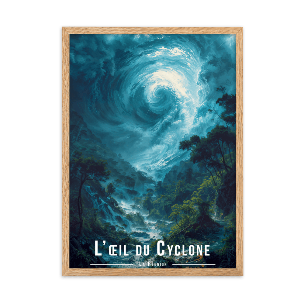 Tableau Oeil du Cyclone Oeil du Cyclone - 50 × 70 cm / Oak - UNIV'ÎLE