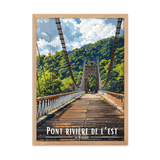 Tableau Pont rivière de l’est Pont rivière de l’est - 50 × 70 cm / Oak - UNIV'ÎLE