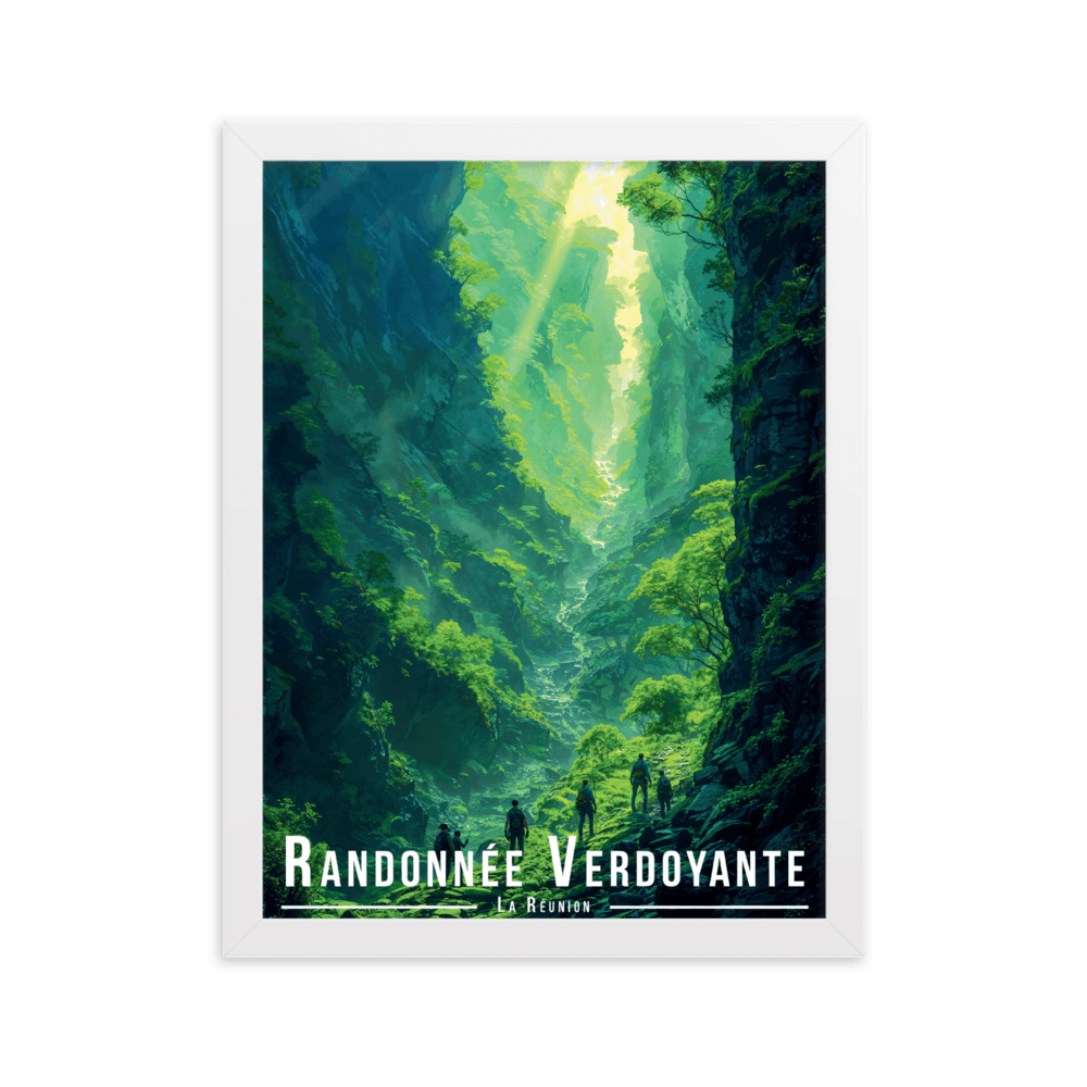 Tableau Randonnée Verdoyante Randonnée Verdoyante - 30 × 40 cm / Blanc - UNIV'ÎLE