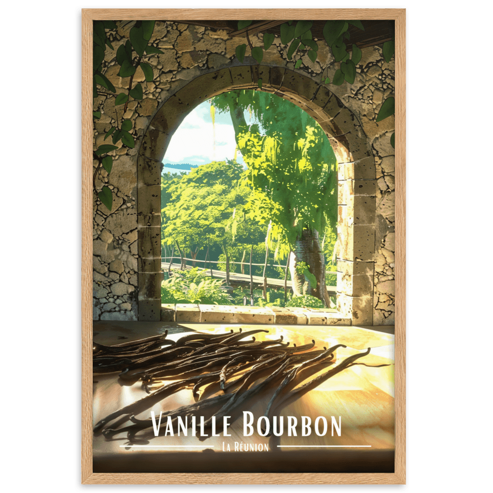 Tableau Vanille Bourbon Vanille Bourbon - 61 × 91 cm / Oak - UNIV'ÎLE