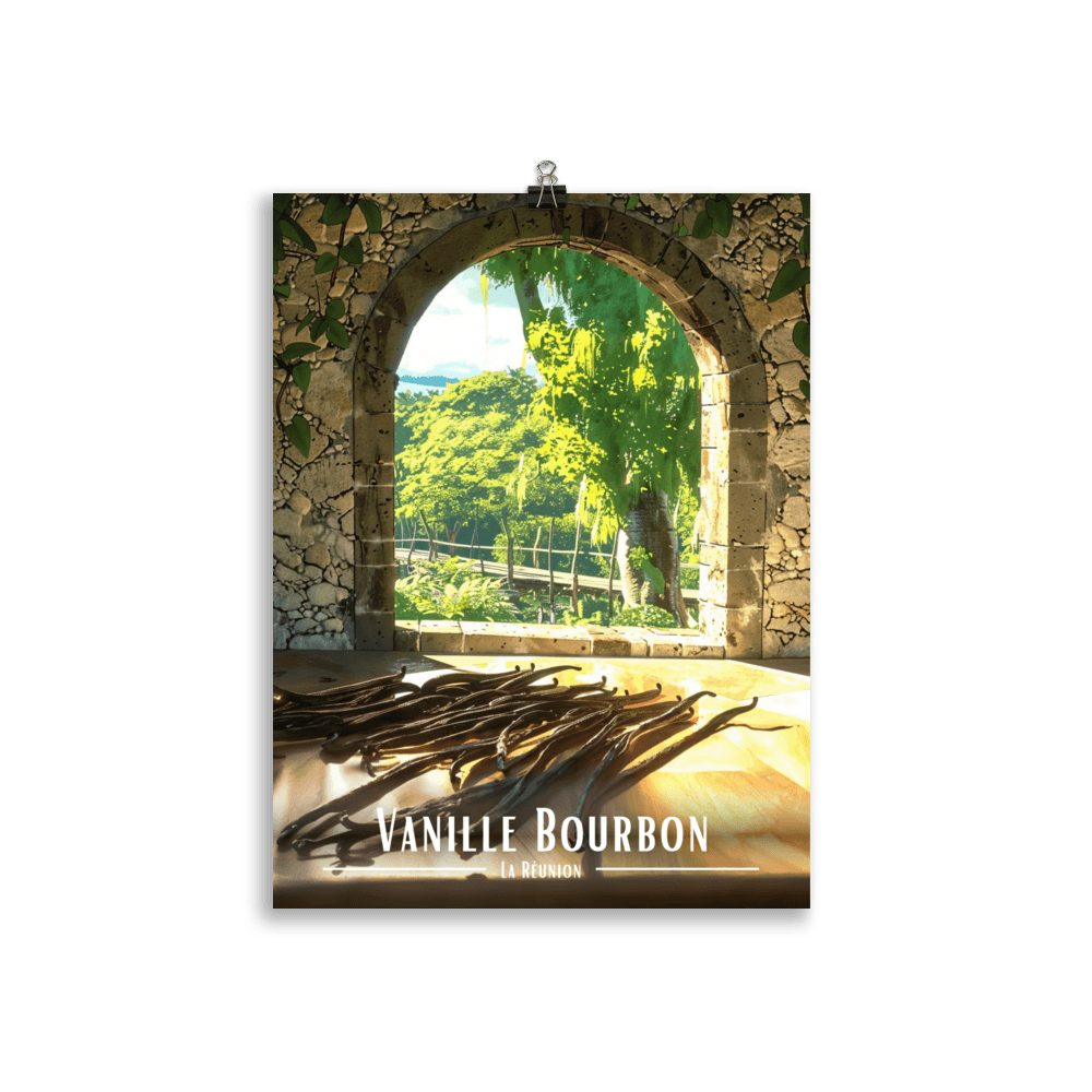 Tableau Vanille Bourbon Vanille Bourbon - 30 × 40 cm / Sans Cadre - UNIV'ÎLE