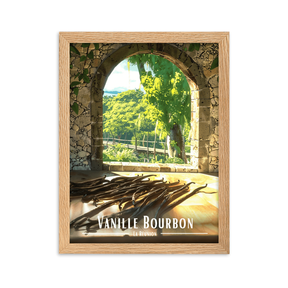 Tableau Vanille Bourbon Vanille Bourbon - 30 × 40 cm / Oak - UNIV'ÎLE